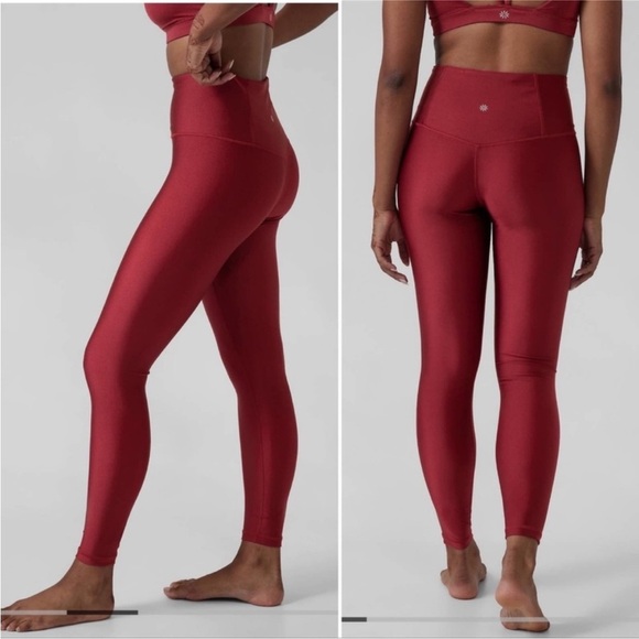 Athleta Elation Shine Tight Small Decadent Red NWT - Picture 1 of 11